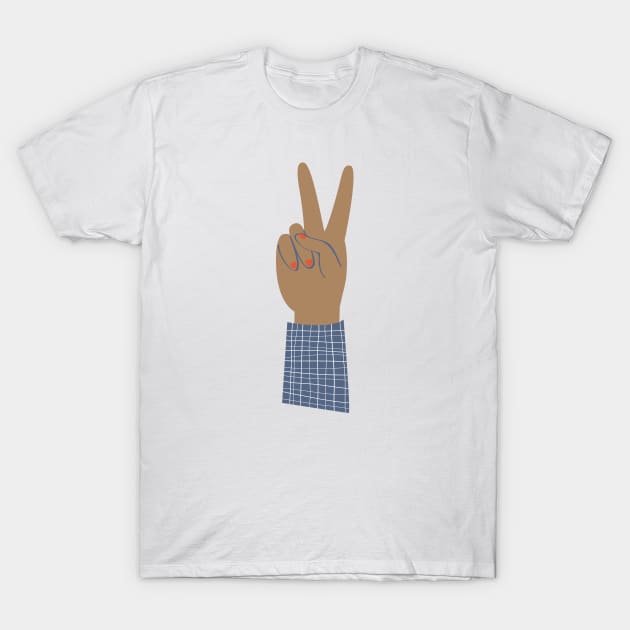 Peace Hands 3 T-Shirt by Rosalind Maroney Illustration